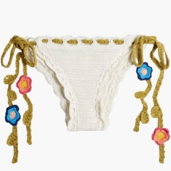 RED Valentino Green and White Bikini bottom Swimwear NWT $1100 - Picture 2 of 4